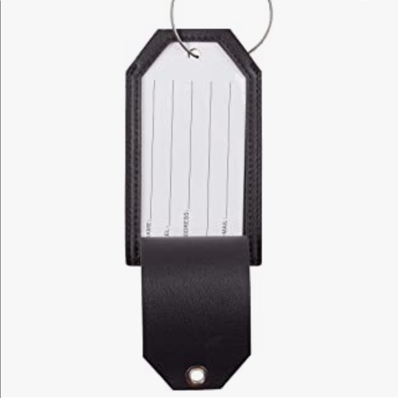 Black Initial Luggage Tags - Picture 3 of 5